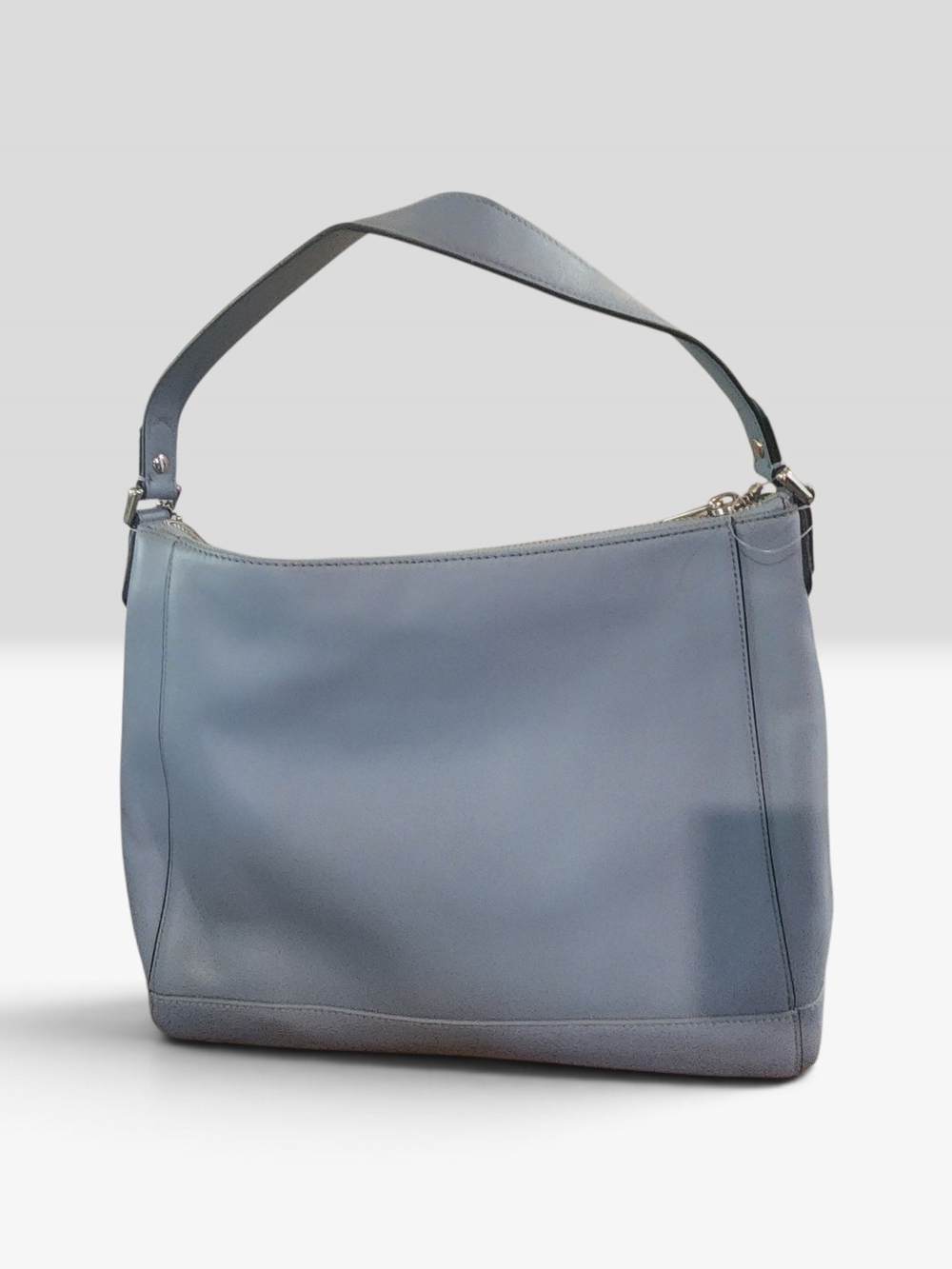 Coach Charlie Smooth Leather Hobo Shoulder Bag - Slate / Cornflower Blue - Picture 2 of 8